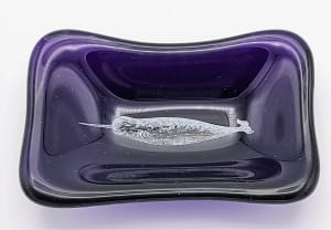 Trinket Dish with Narwhal on Purple