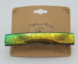 Barrette-Circle Dichroic in Green/Gold