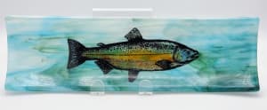Long Tray-Lake Trout on Blue/White/Green Streaky