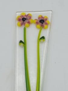 Plant Stake-Yellow/Pink Flowers