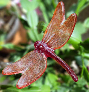 Plant Pick, Dragonfly, Large-Reds