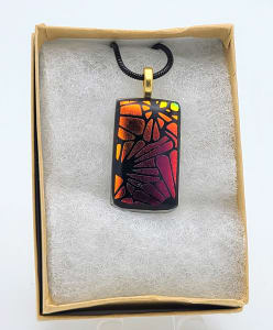 Necklace-Dichroic Barnacles in Red/Orange/Gold