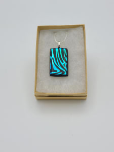 Necklace-Etched Zebra on Rainbow DIchroic