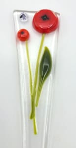 Plant Stake with Poppies