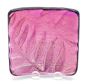 Trinket Dish-Amethyst Irid with Leaf Imprint