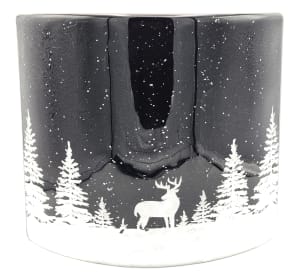 Stand-Up Curve-Deer in Snowy Forest