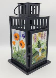 Lantern with Botanical Panels