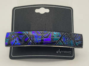 Barrette-Richochet Pattern on Blue/Purple Dichroic