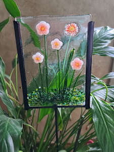 Garden Stake-Lemon Flowers