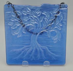 Garden Hanger-Tree of Life, Small in Sky Blue Irid