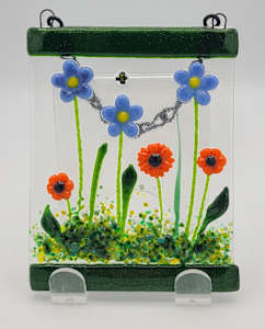 Garden Hanger-Purple and Orange Flowers