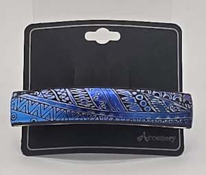 Barrette-Richochet Dichroic Pattern in Blues/Purples, Uncapped