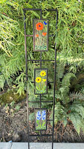 Garden Trellis with Botanical Panels