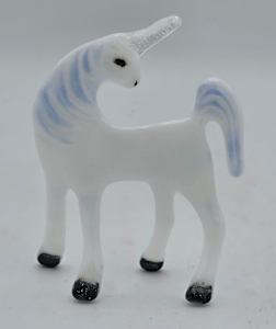 Unicorn Stand Up-White with Periwinkle