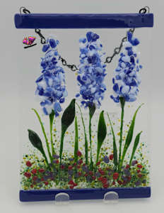 Garden Hanger-Blue/White Delphinium Trio