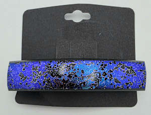 Barrette-Splatter Dichroic in Blue/Purple/Black