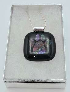 Necklace-Dichroic Paw Print