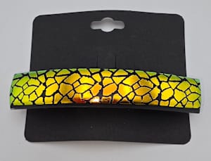 Barrette-Crackle Dichroic in Gold/Orange