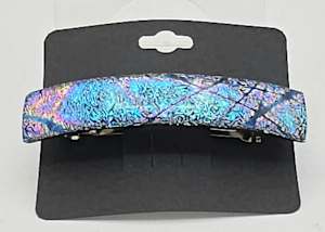 Barrette-Pixie Stix Crinkled Dichroic, Capped