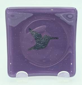 Plate-Copper Hummingbird on Purple