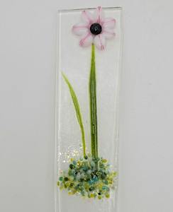 Plant Stake-Pink/White Star Flower