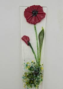 Plant Stake-Red Poppies