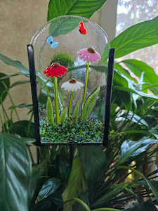 Garden Stake-Coneflowers and Butterflies