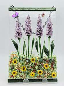 Garden Hanger-Lavender and Sunflowers with Butterflies