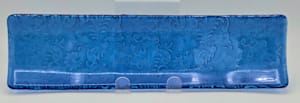 Long Tray-Swirls and Butterflies Impressed into Sky Blue
