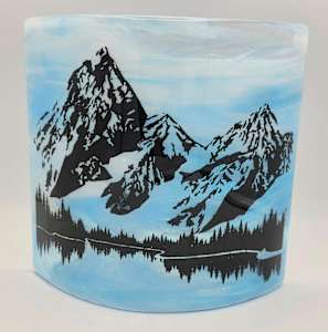 Mountain Curve on Blue/White Streaky