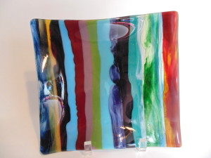 Wavy Ribbon dish-Multi-Colored