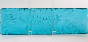 Long Tray-Turquoise with Fern Imprint