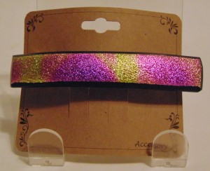Barrette-Pink/Gold Dichroic