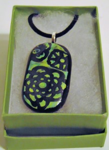 Necklace-Floral in Greens