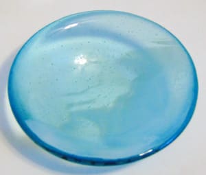 Small Bowl, Light Aquamarine with White Streaky