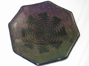 Octogon Plate Sandblasted Design