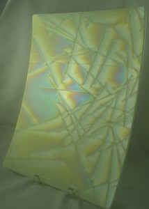 Large Platter--French Vanilla Irid