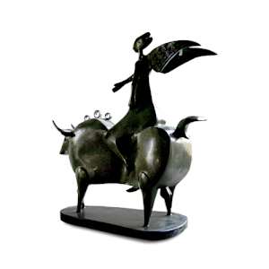 Toro con ángel