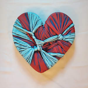 "Red & Aqua Heart"