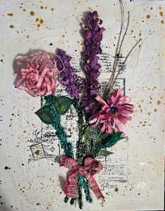 Un petit bouquet des fleurs roses et violettes  (A Nosegay of Pink and Purple Flowers)
