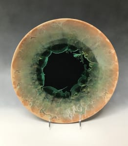 Large Green with Brown Plate