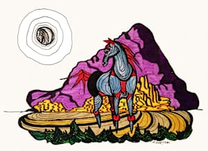In the Badlands (archival, matted)