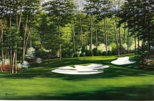 Camellia #10, Augusta National - original oil painting