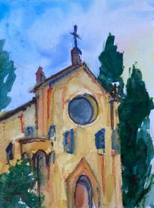 Sunset at Santuario di Santo Stefano