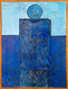 Blue Monolith with Circle
