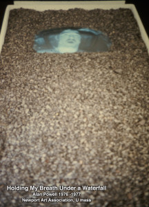 Holding my Breath under a Waterfall, Video Installation by Alan Powell 1977