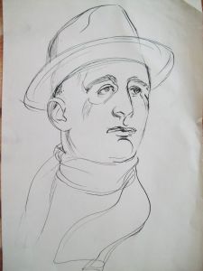 Man with hat and scarf