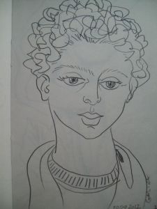 Boy with curly hair