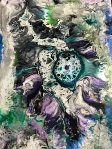 Pigmented Resin on Glass