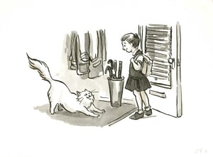 Kitty Greets Justine